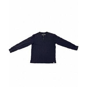 Grayers Clothiers Mens Shirt Blue Size Large Tight Knit Winter 1/4 Button Down‎